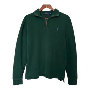 Polo by Ralph Lauren Green Quarter-Zip Sweater